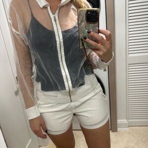 Zara White Textured Top